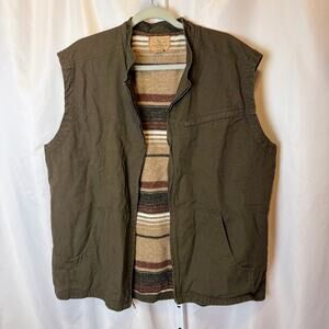 RedHead Ranch Men’s XL Blanket Lined Utility Vest Olive Canvas Gorpcore Hunting